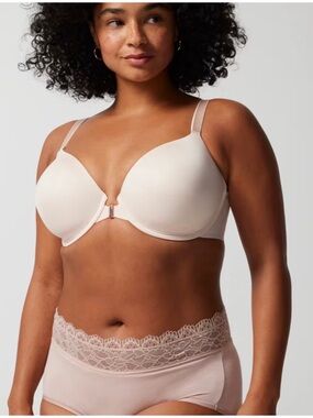 Soma Women’s Sz 34D Light Pink Vanishing 360 Front Closure Underwire Bra